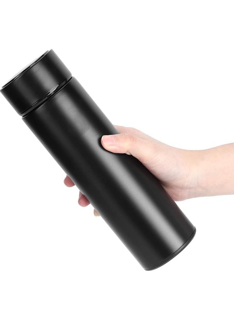 Water Bottle, Travel Mugs, Smart Vacuum Flask Thermos Water Bottle with LED Digital Touch Screen, Thermos Cup Vacuum Flask 500ml Stainless Steel for Drinks - Image 1