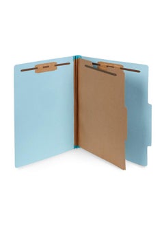 Blue Summit Supplies 30 Blue Classification Folders 1 Divider 2 Inch Tyvek Expansions Durable 2 Prongs For Standard Medical Files Law Client Files Office Reports Letter Size Blue 30 Pack  - Image 1