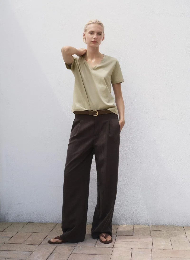 Mango  Chals Crew Neck T-Shirt for Women | Best Price UAE