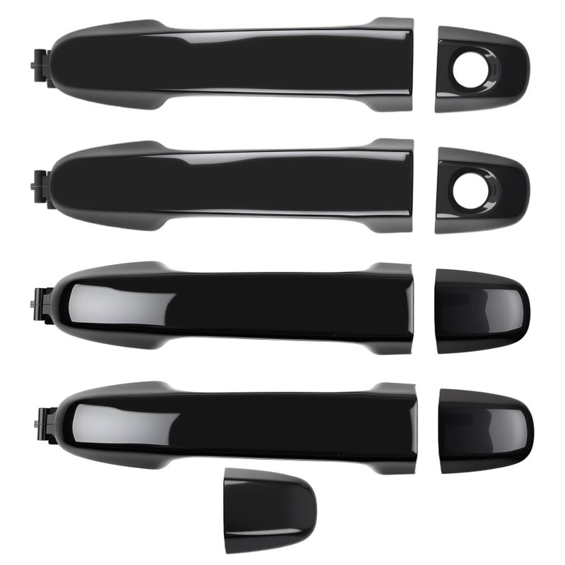 Gledewen 4 PCS Exterior Door Handle Front Rear Driver Passenger Side Compatible with 2012 2013 2014 2015 2016 2017 Toyota Camry Replaces 6921106090 6925006020C0 Smooth Black - Image 2