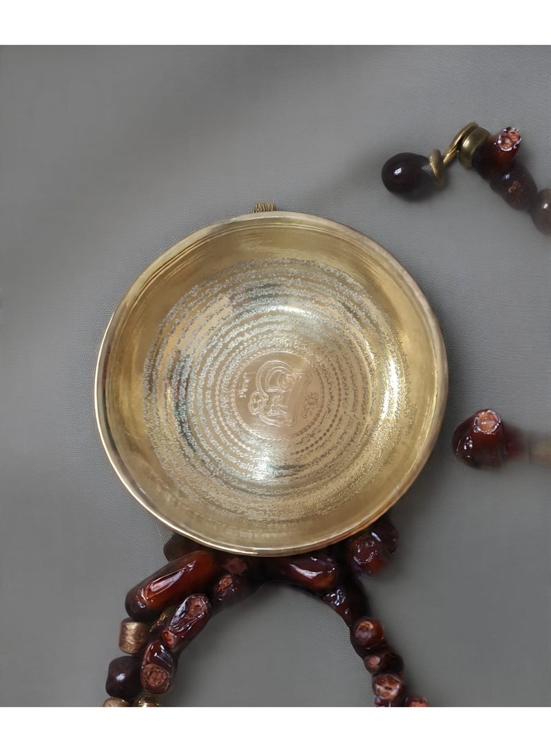 Surah Yaseen Engraved Brass Bowl (4.5 Inch) – Islamic Dua, Zamzam Water & Dates Bowl - Image 5