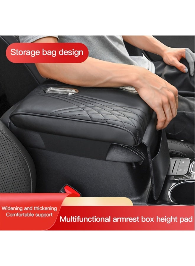 NIBEMINENT Car Central Control Armrest Memory Foam Armrest Heightening Pad, Lengthened Central Armrest Box Pad - Image 2
