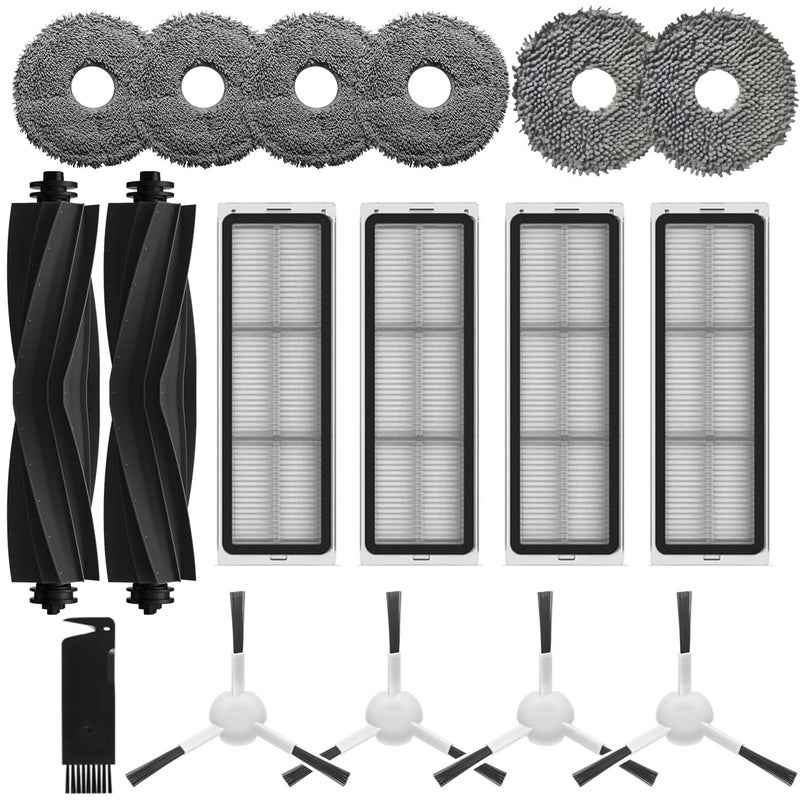 Accessories for Dreame L10s Pro Ultra L10 Prime L10s Pro Gen 2 L10s Plus Wiping Pads X6  Filters X4  Main Brushes X2 Side Brushes X4 Spare Parts