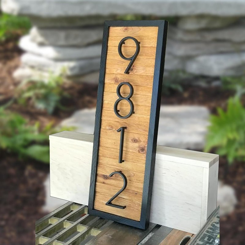 Mearar 5" Floating Stainless Steel Address House Number, Modern Metal Anti-Rust House Numbers with Nail Kits for Door Garden Mailbox Decor Visibility Signage (1) - Image 4