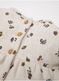DeFacto Floral Patterned Ruffle Detailed Long Sleeve Twill Dress  - Image 4
