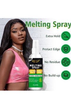 Goiple Lace Melting and Holding Mousse Glue-Less Hair Adhesive for Wigs, Wig Glue Lace Melting Spray Lace Melt Mousse for Closure Wigs Extensions, Wig Melting Mousse Supreme Hold for Wig Hair Wig Install Kit  - Image 2