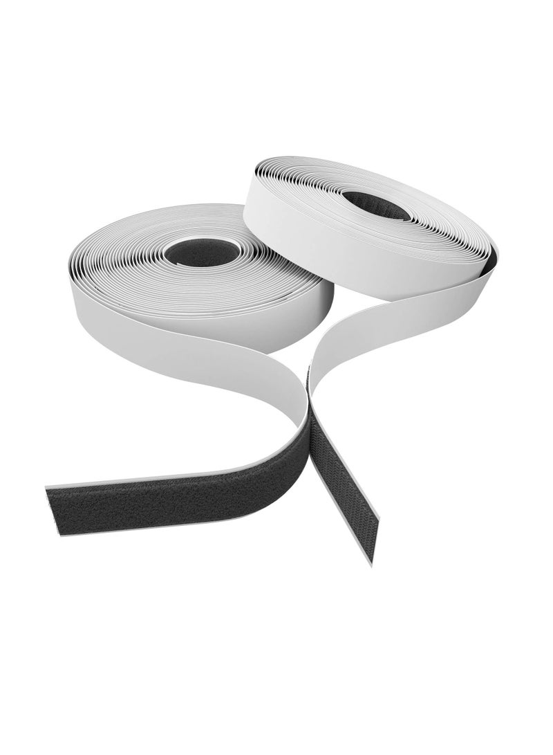 2 Pack Self-Adhesive Hook & Loop Tape, 20mm x 5m, Versatile & Reusable for Home, Kids' Room, Office Crafts, Easy to Use - Image 1