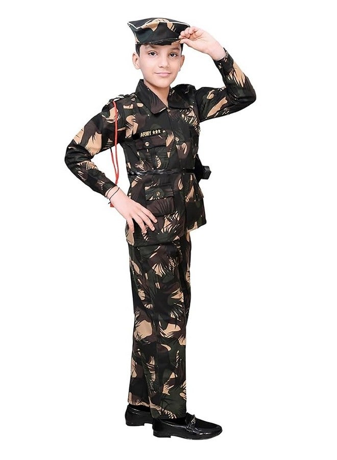 FancyDressWale Army, Police, BSF and military costume, subhash chandra bose dress for kids (Army, 6-7 years) - Image 3
