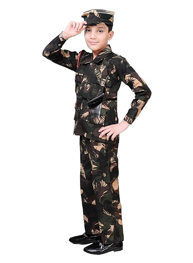FancyDressWale Army, Police, BSF and military costume, subhash chandra bose dress for kids (Army, 6-7 years) - Image 2