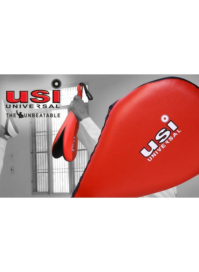 USI UNIVERSAL THE UNBEATABLE Taekwondo Pad Double, Red Taekwondo Kick Pads, Martial Arts Training Equipment, Kickboxing Striking Target Pads - Image 4