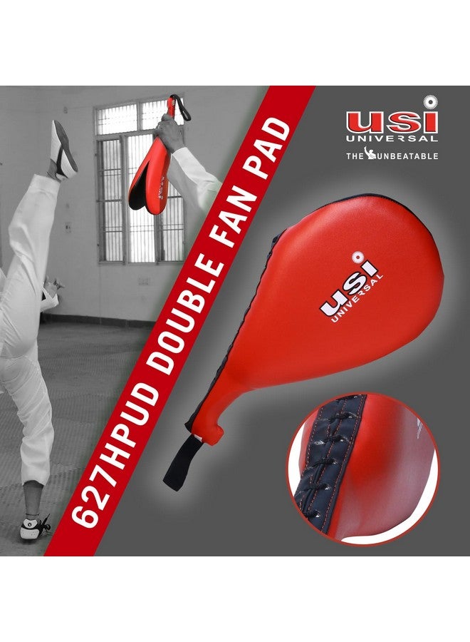 USI UNIVERSAL THE UNBEATABLE Taekwondo Pad Double, Red Taekwondo Kick Pads, Martial Arts Training Equipment, Kickboxing Striking Target Pads - Image 3