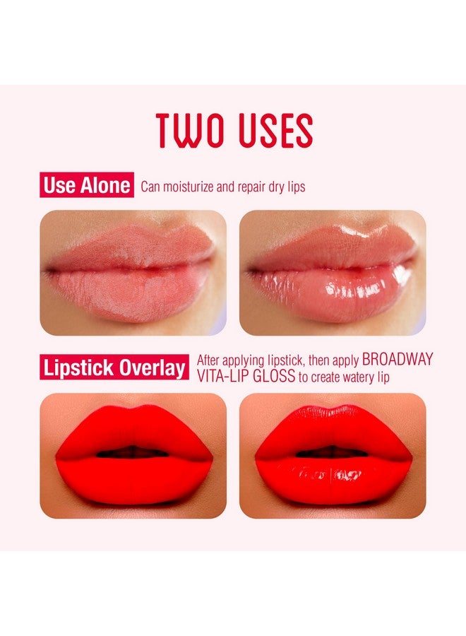 Ruby Kisses Broadway Lip Gloss Vitalip Clear Lip Gloss Moisturizing Soothing Super Glossy With Vitamin Oil (Cherry) - Image 4