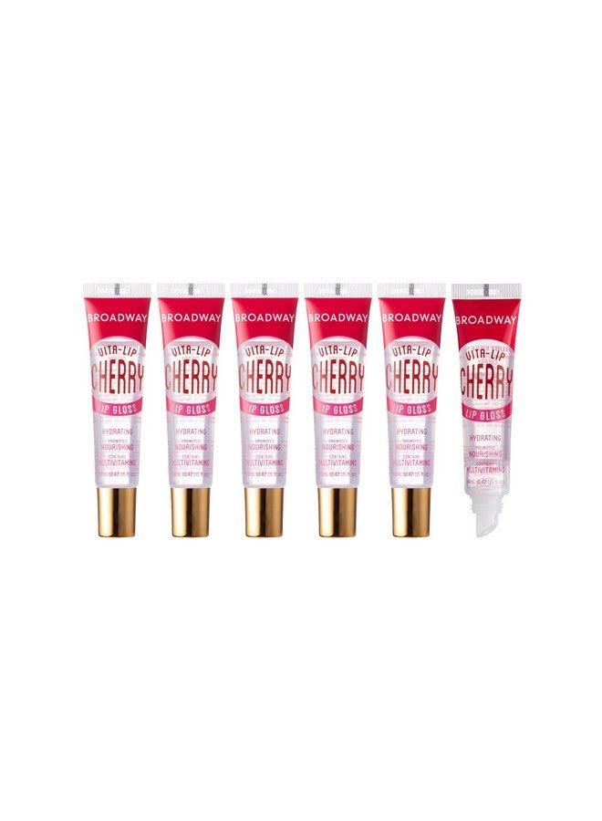 Ruby Kisses Broadway Lip Gloss Vitalip Clear Lip Gloss Moisturizing Soothing Super Glossy With Vitamin Oil (Cherry) - Image 1