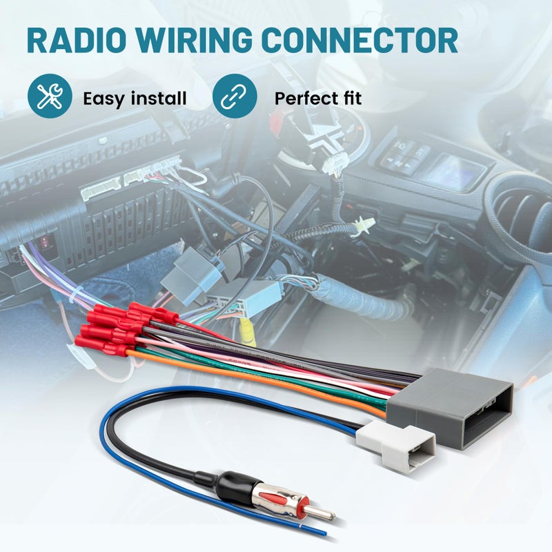 NuIth Double DIN Radio Dash Kit W/Radio Wire Harness for Honda CRV 2007-2011, Stereo Installation Kit for CRV, Double DIN Radio Install Kit for CRV - Image 4