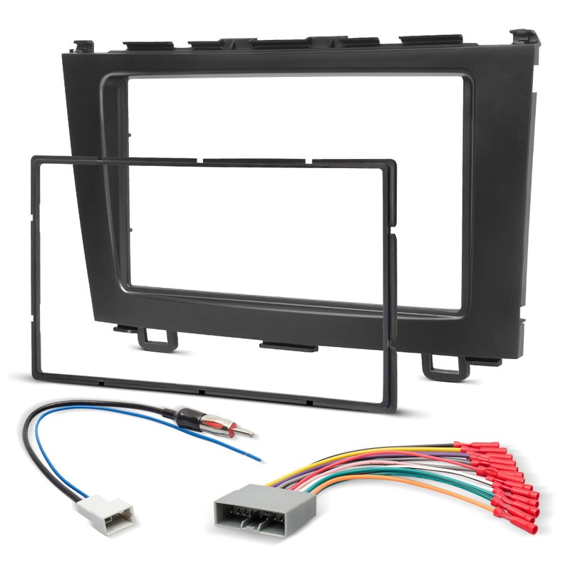 NuIth Double DIN Radio Dash Kit W/Radio Wire Harness for Honda CRV 2007-2011, Stereo Installation Kit for CRV, Double DIN Radio Install Kit for CRV - Image 1