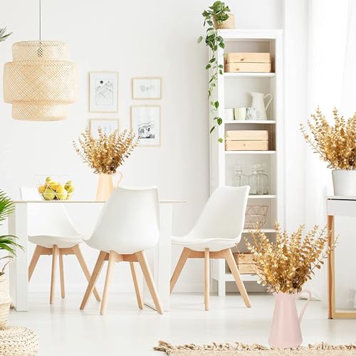 ABAJI 24PCS Eucalyptus Stems Plastic Vivid Leaf Decorations Artificial Leaves Fake Faux Greenery Plant for Home Office House Table Desk Decor Wedding or Party Vase Forever Live - Image 4