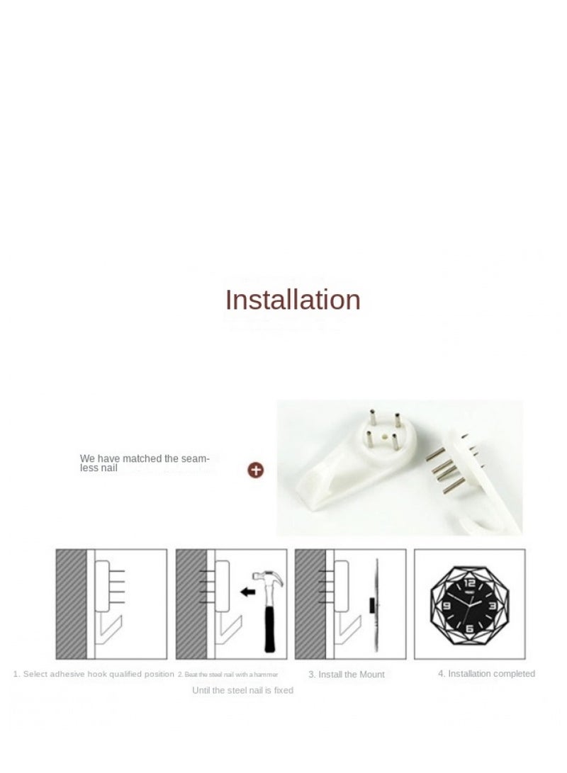 general Roman Numeral Round Wall Clock Retro Silver - Image 2