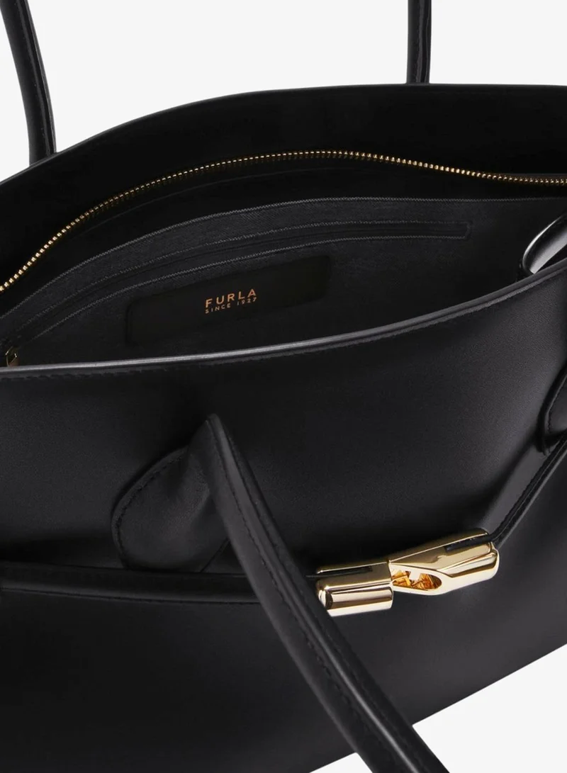Furla Black Goccia Dome Tote L for Women | Best Price UAE