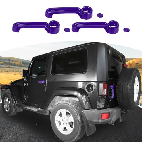 JOSHELA for Jeep JK Door Handle Cover Trim Purple for Jeep Wrangler JK 2DR 20072017 Purple Exterior Accessories 3pcs - Image 1