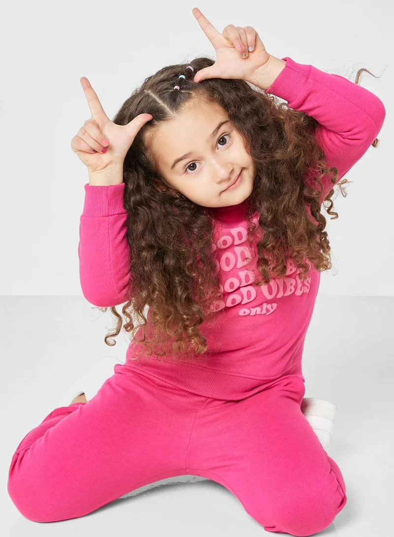 Pinata Girls Slogan Printed Sweatshirt And Jogger Set