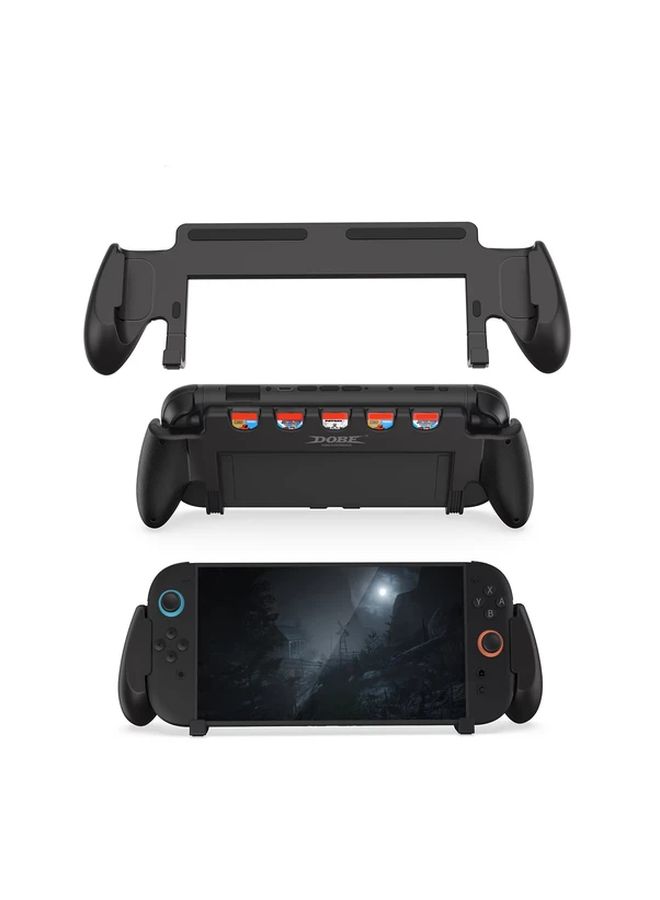 Black Protective Grip Case for Switch 2 with Storage for 5 Game Cards - Image 1