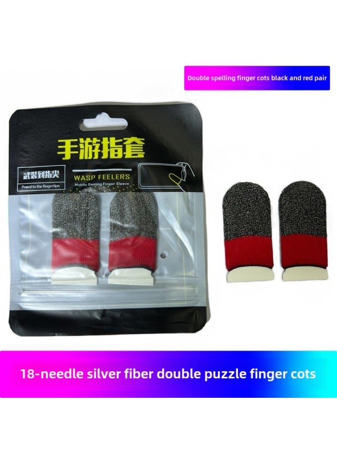 Digital Computer Game Controller Wireless Bluetooth Gamepad For Ps3 Ps4 Xbox 360 Xbox One Nintendo Switch Android Ios-Product Color:Silver Fiber Double Finger Sleeve Black And Red Pair  - Image 1