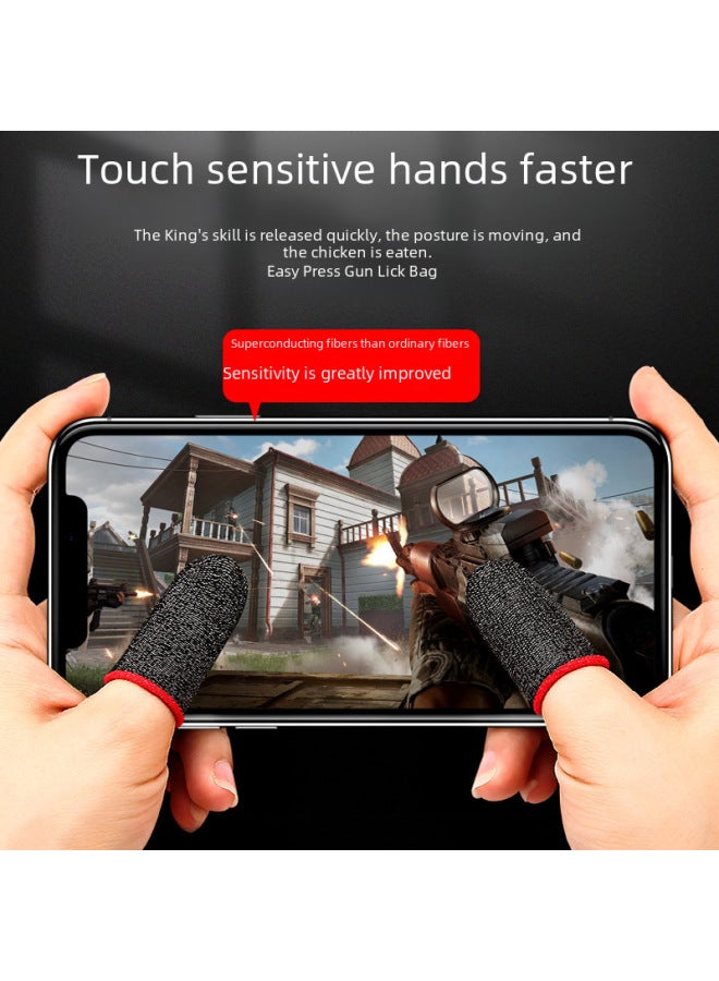 Digital Computer Game Controller Wireless Bluetooth Gamepad For Ps3 Ps4 Xbox 360 Xbox One Nintendo Switch Android Ios-Product Color:Silver Fiber Double Finger Sleeve Black And Red Pair  - Image 3