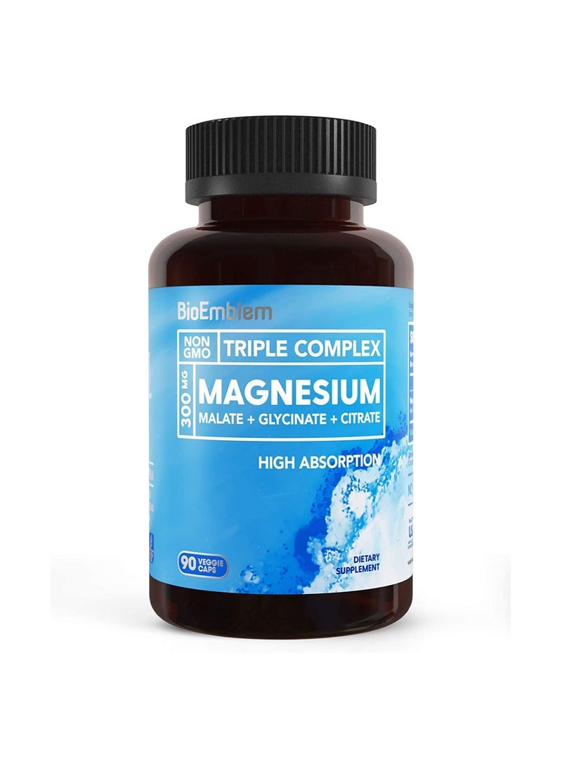 BioEmblem Non-GMO Triple Magnesium (90 Capsules,300mg) - Image 1