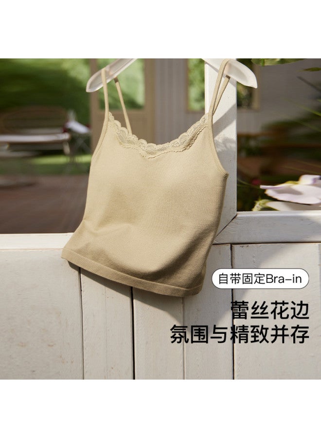 ubras 2025 New Padded Backless Cami With Built-In Bra, Soft Touch Women'S Undershirt - Image 2