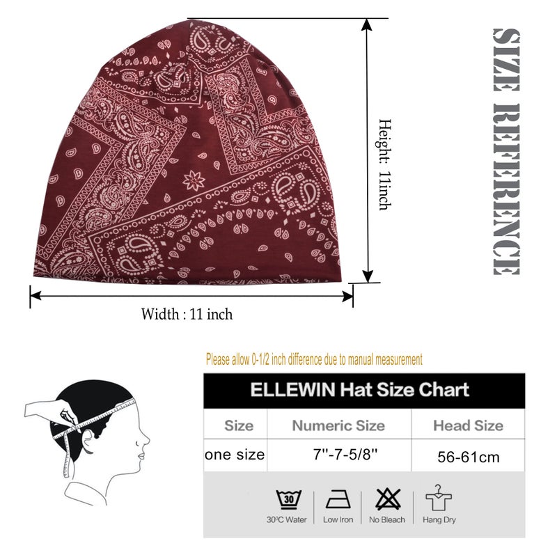 ELLEWIN Slouchy Beanie Hip-Hop Soft Lightweight Running Boho Thin Beanie Adult Skull Hats Cap for Men Women - Image 5