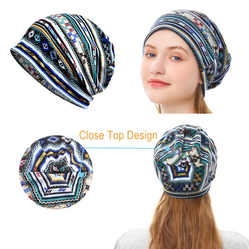 ELLEWIN Slouchy Beanie Hip-Hop Soft Lightweight Running Boho Thin Beanie Adult Skull Hats Cap for Men Women - Image 3