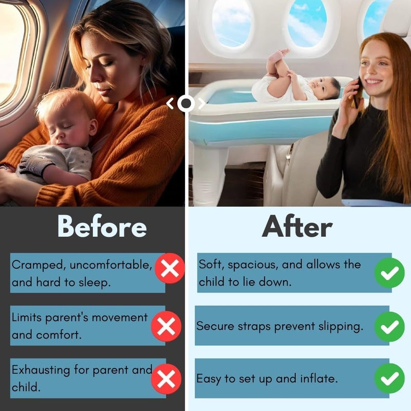 Portable Toddler Airplane Bed for Comfortable Flights  Essential Airplane Bed for Toddlers Perfect Travel Companion for Kids on Long Journeys - Image 4