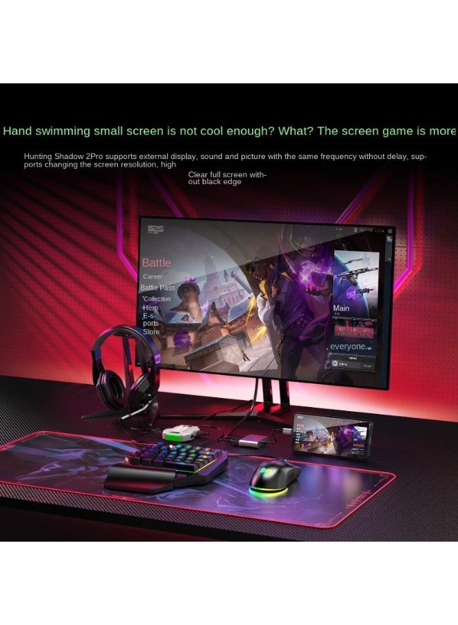 جاموينج  محول Gamwing Lie Ying 2 Pro للعب بالماوس ولوحة المفاتيح على الهاتف المحمول للألعاب محول ذكي رسم الخرائط السلكية USB مزدوج الوجهين المقبس بقدرة PD 60W  و QC 18W سرعة استجابة 1000 هرتز - Image 4