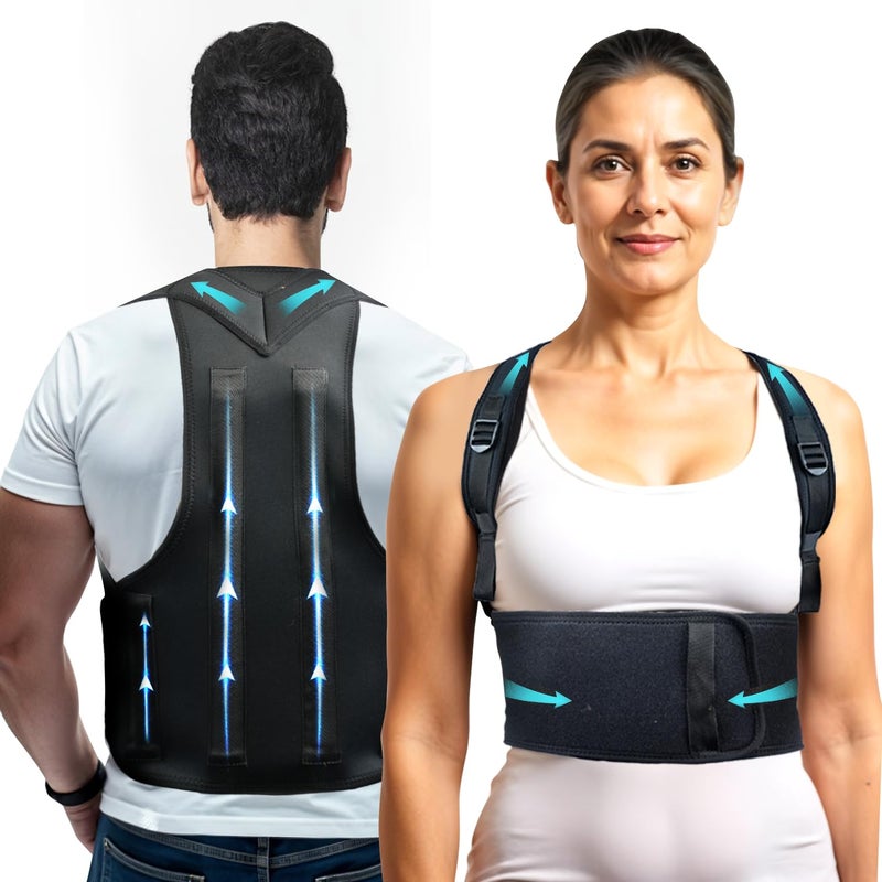AGEasy Antara (Max Group) Posture Corrector | Back and Shoulder Support Belt | Back Straightener Brace For Spine | Back Support for Improving Posture, Pain Relief and Comfort (Regular) - Image 1