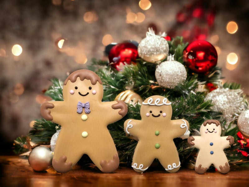 JOKUMO Gingerbread Men Set of 3 Cookie Cutter Set 4  Large Shape Cookie Cutter Mold - 18/0 Stainless Steel - Image 5