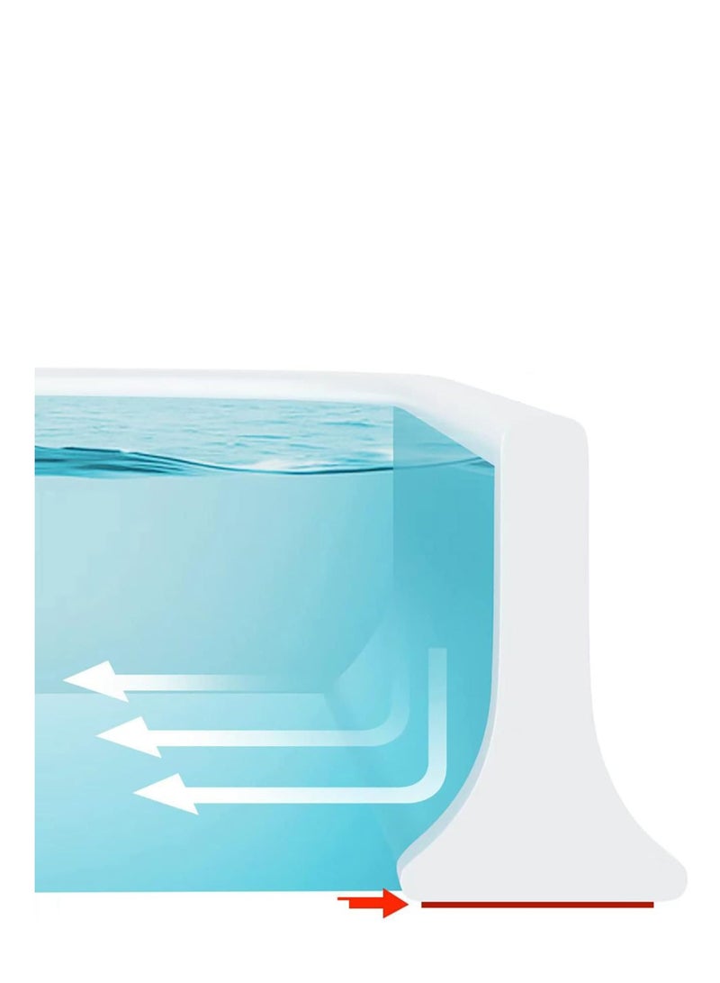 SYOSI Collapsible Threshold Water Dam Self-Adhesive Shower Barrier Bathroom And Kitchen Water Stopper Home Water Retention System Waterproof Water Flow Block Seal Strip 1.4M - Image 1