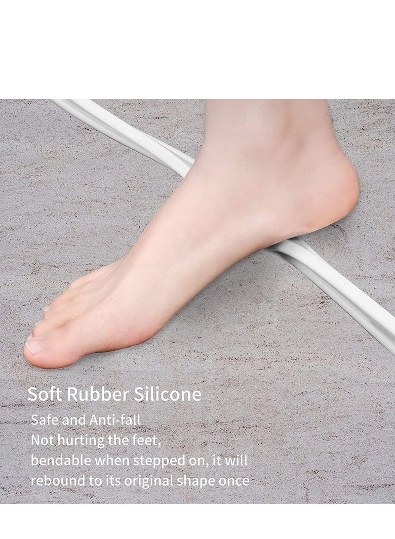 SYOSI Collapsible Threshold Water Dam Self-Adhesive Shower Barrier Bathroom And Kitchen Water Stopper Home Water Retention System Waterproof Water Flow Block Seal Strip 1.4M - Image 5