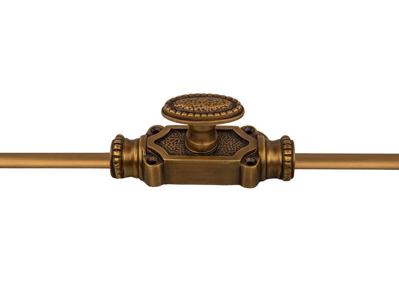 STALLION HARDWARE Antique Brass Cremone Bolt Set - Solid Brass Cabinet Hardware with 2' Rods & Handle, Perfect for Cabinets & Restoration Projects, Easy One-Side Operation for Timeless Charm - Image 5