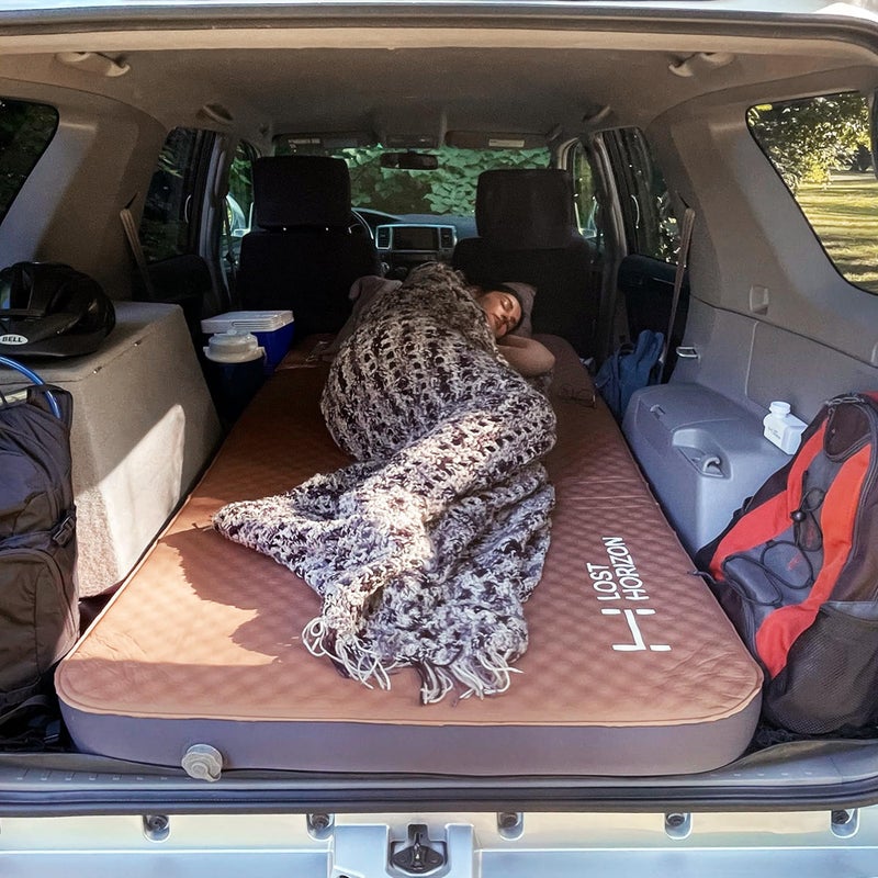 LOSTHORIZON Air & Foam Camping Mattress, Self-Inflating Sleeping Pad, 4.5" Thick, with Pump Sack, Single - Image 4