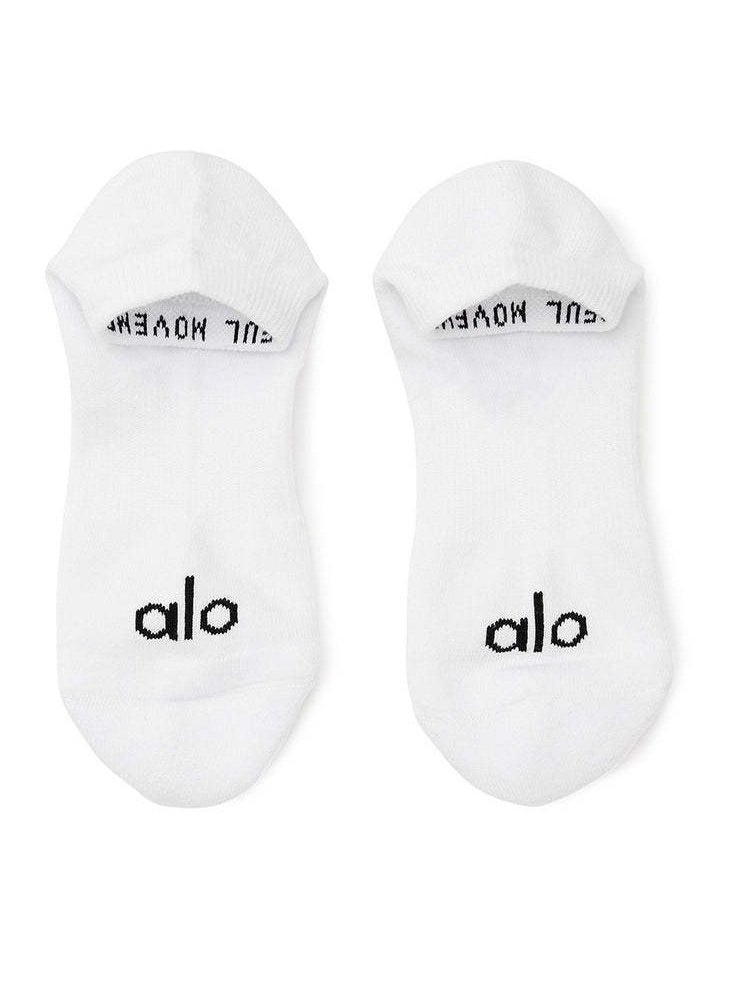 alo alo three-piece boat socks, men's solid color embroidered sweat-absorbing short socks, sports and casual cotton socks  - Image 2