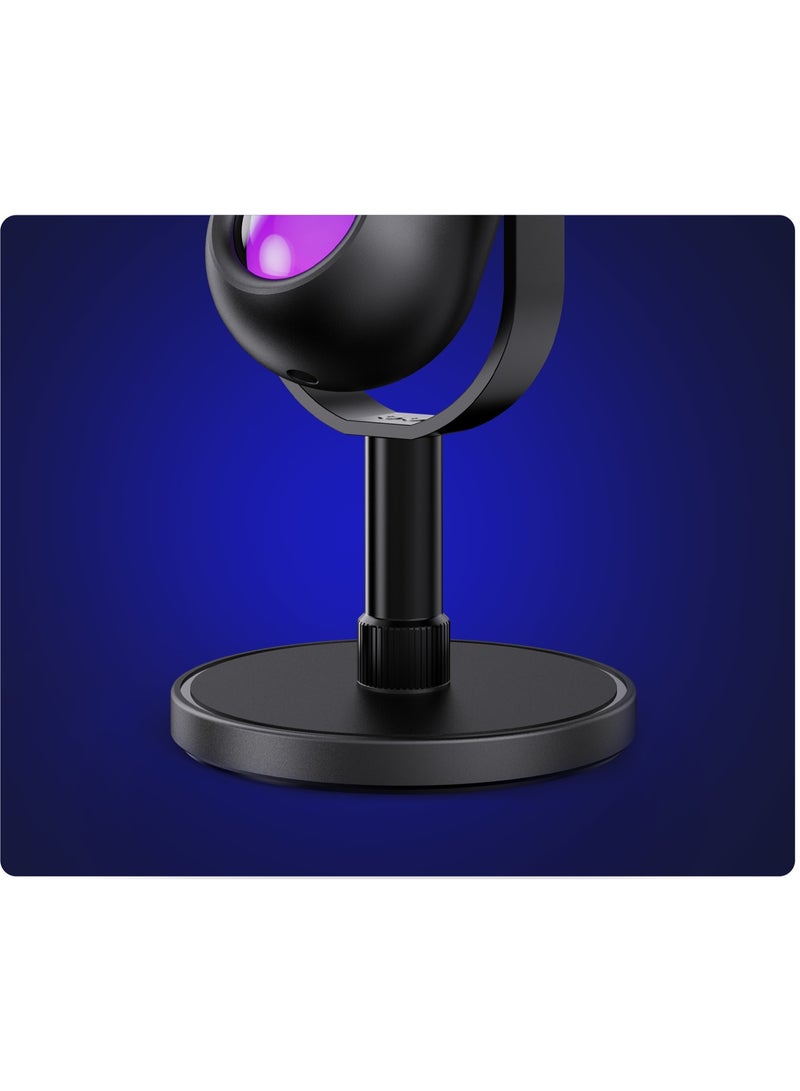 سينتيك مايكروفون الألعاب Syntech RGB GlowMic USB مع إضاءة - تقنية إلغاء الضوضاء والتحكم في الكسب - مكثف للبث المباشر والألعاب (كمبيوتر/PC) - Image 3