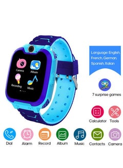 Generic Kid's Smartwatch With Sim Card Photo Waterproof Kids Gift Blue  - Image 3