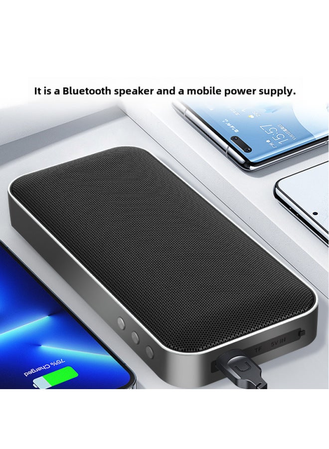 ايه اي سي مكبر صوت بلوتوث محمول BT205 يدعم شحن الأجهزة المحمولة، مكبر صوت خارجي صغير محمول مع مضخم صوت قوي، مكبر صوت صغير فائق النحافة - Image 2