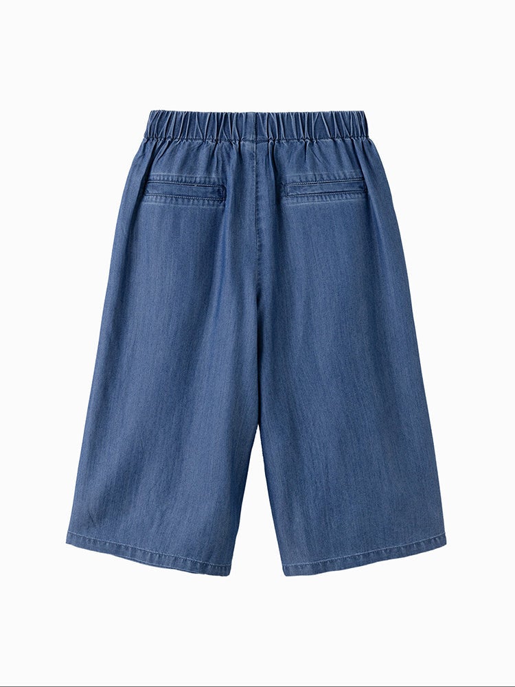 Balabala Girls' Denim Culotte Flowy Pants - Image 5