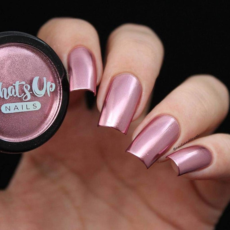Whats Up Nails واتس اب نيلز - مسحوق روز كروم لأظافر المرايا - Image 4