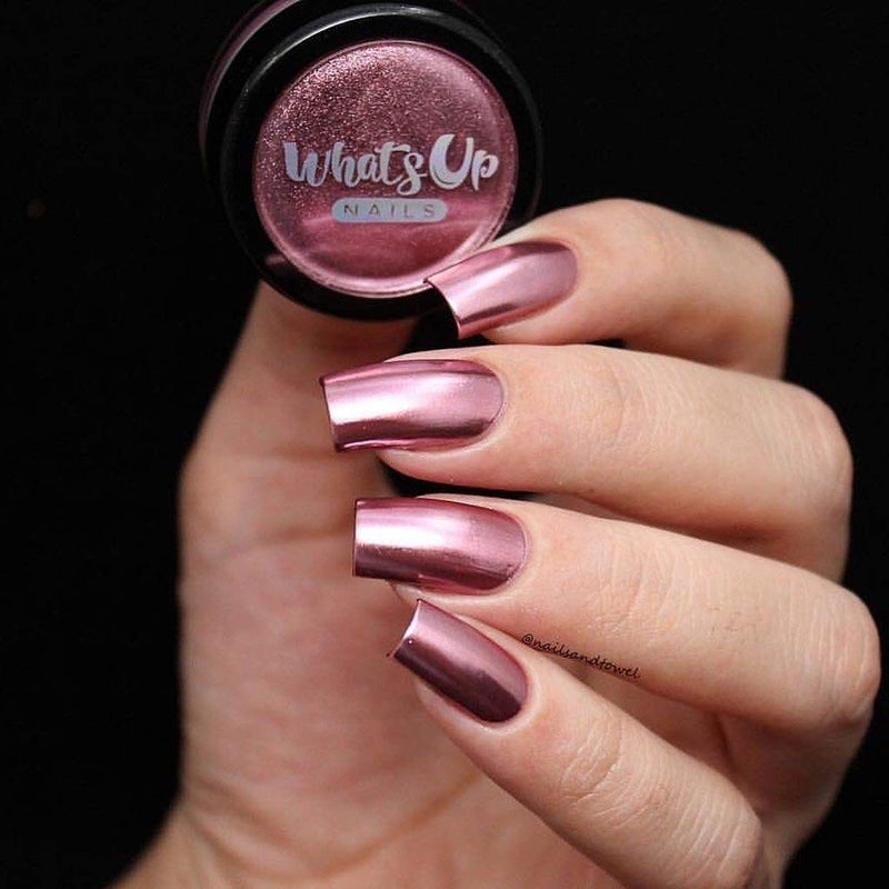 Whats Up Nails واتس اب نيلز - مسحوق روز كروم لأظافر المرايا - Image 2