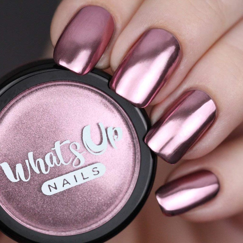 Whats Up Nails واتس اب نيلز - مسحوق روز كروم لأظافر المرايا - Image 1