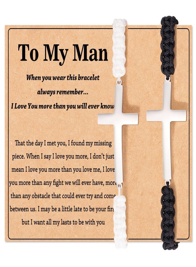 Tarsus Mens Valentines Gifts, Men Gift Ideas Cross Couples Bracelets Christmas Anniversary Birthday Boyfriend Gifts for Men - Image 1