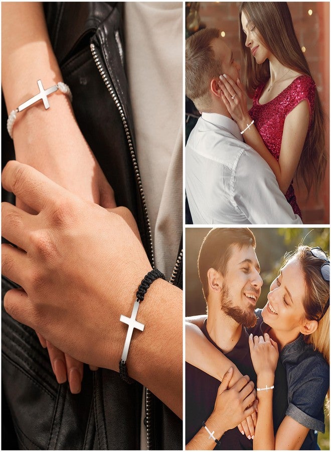 Tarsus Mens Valentines Gifts, Men Gift Ideas Cross Couples Bracelets Christmas Anniversary Birthday Boyfriend Gifts for Men - Image 3