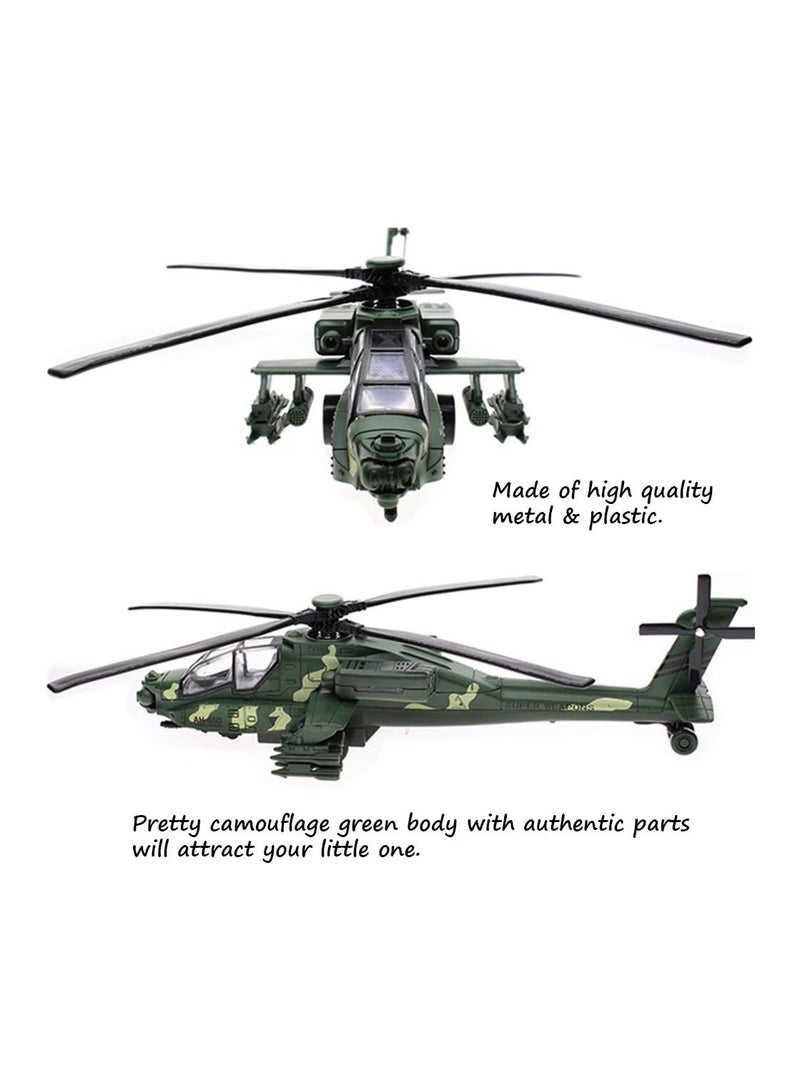Military Helicopter Toy, Air Force Combat Military Fighter Model with Lights and Sounds, Army Plane Toys for Kids Boys Girl Gift - Image 2
